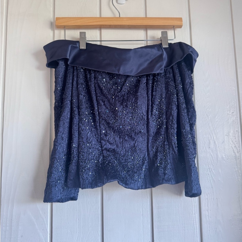 Vintage Alex Evening Beaded Off The Shoulder Top